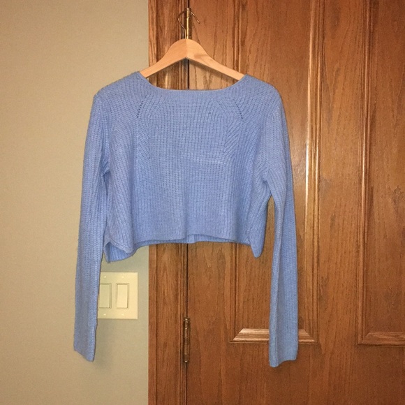 Topshop Sweaters - Cropped long-sleeve sweater